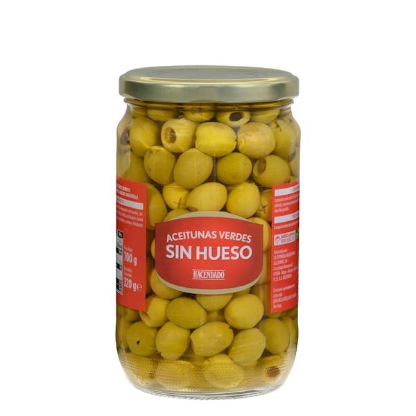 Žaliosios alyvuogės be kauliukų „Hacendado“