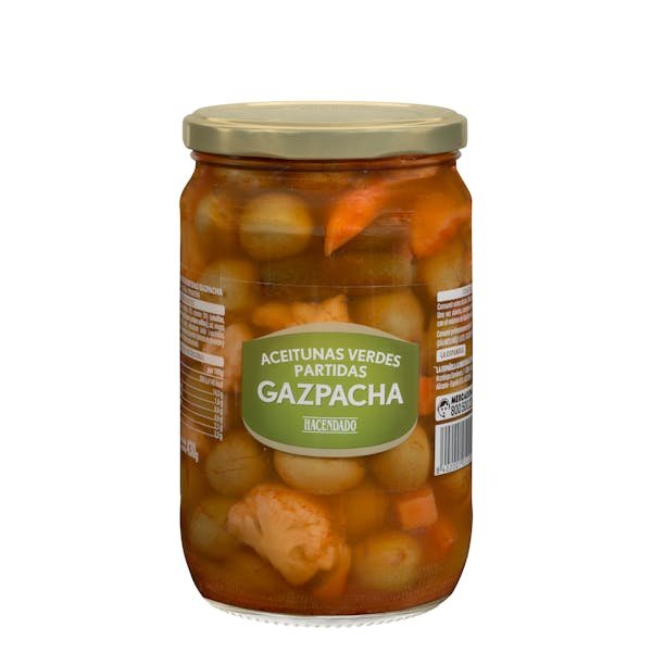 Skaldytos žaliosios alyvuogės „Hacendado Gazpacha“