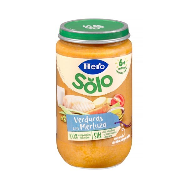 Daržovių tyrelė su jūrine lydeka „Hero Solo“ nuo 6 mėn.