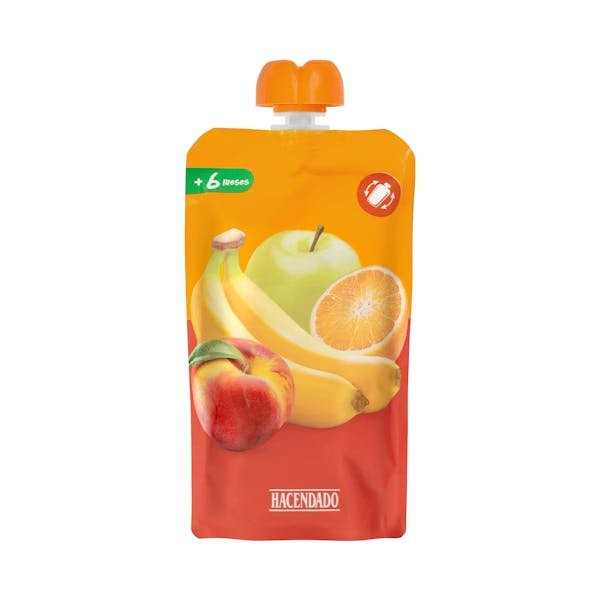 Įvairių vaisių tyrelė „Hacendado“ nuo 6 mėn.
