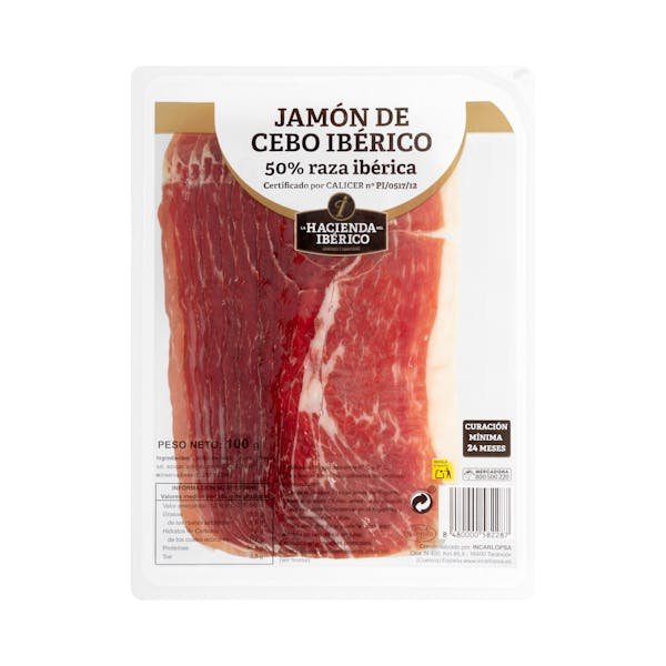 50 % iberiškas „Cebo“ kumpis griežinėliais „La Hacienda del Ibérico“