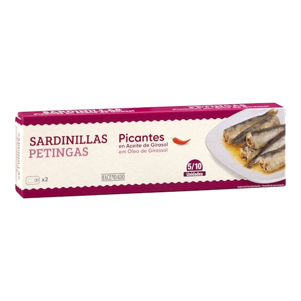 Aštrios mažos sardinės saulėgrąžų aliejuje „Hacendado“
