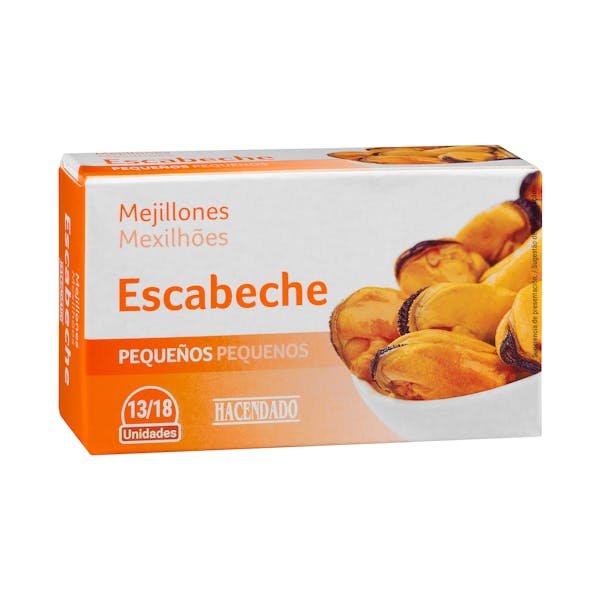 Mažos midijos marinate „Escabeche“ „Hacendado“