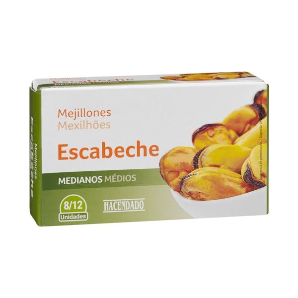 Vidutinės midijos marinate „Escabeche“ „Hacendado“