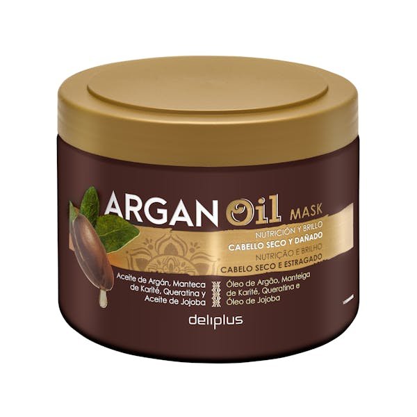 Plaukų kaukė „Deliplus Argan Oil“ sausiems ir pažeistiems plaukams
