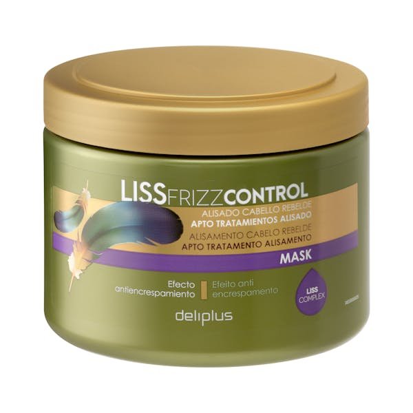 Plaukų kaukė „Deliplus Liss Frizz Control“ nepaklusniems plaukams su vitaminu E ir keratinu