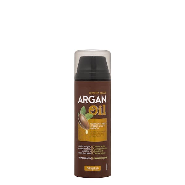 Nenuplaunama plaukų kaukė „Deliplus Argan Oil“ sausiems ir pažeistiems plaukams