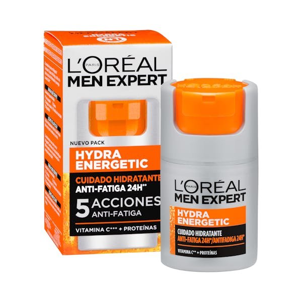 Drėkinamasis veido kremas „L'Oréal Men Expert Hydra Energetic“ nuo nuovargio, 24 val. poveikis