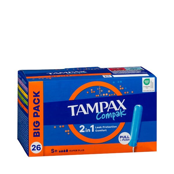 Tamponai „Tampax Compak Super Plus“ su aplikatoriumi