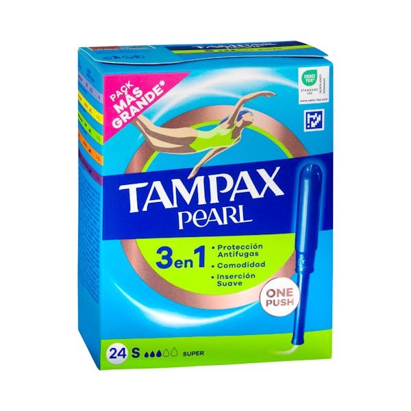 Tamponai „Tampax Pearl Super“ su aplikatoriumi