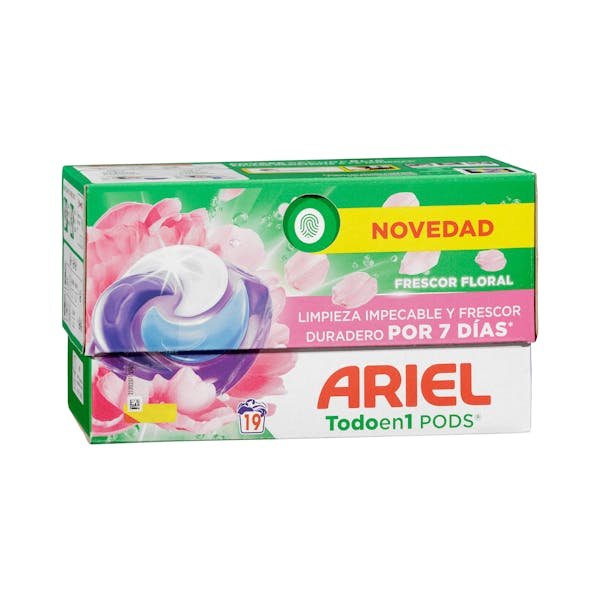 Skalbiklio kapsulės „Ariel All-in-1“ su gėlių gaivos kvapu